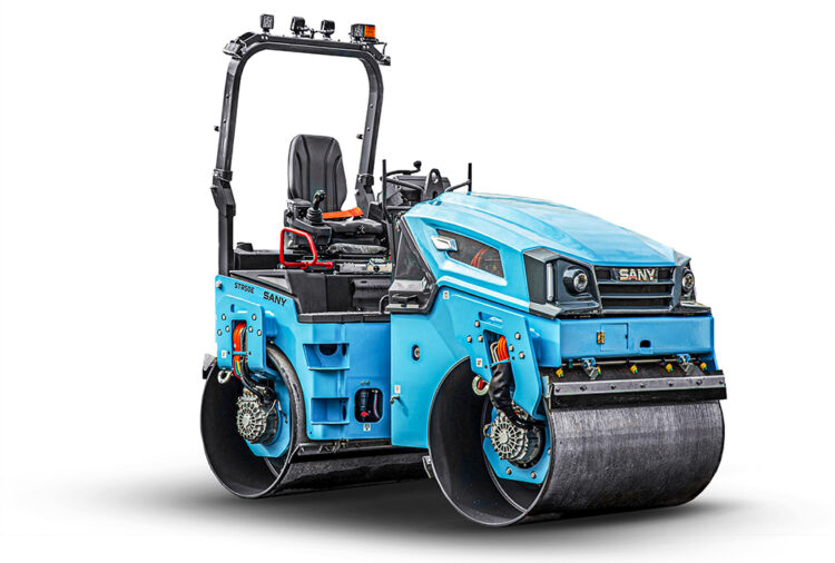 The STR50E is SANY’s first fully electric 5-tonne roller.