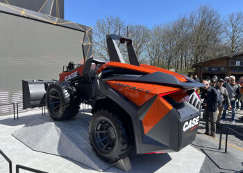 Case’s concept wheeled loader can be remotely operated