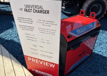 Manitou’s new recharger offers a big 60% recharge of the battery in less than one hour