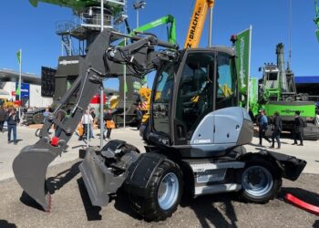 Mecalac’s new eMWR electric wheeled excavator