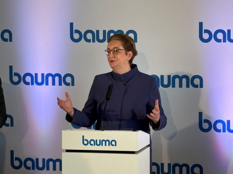 Klara Geywitz, Germany’s federal minister for construction: a fully-booked bauma is a good sign for sustainability and the digitalisation of the construction sector