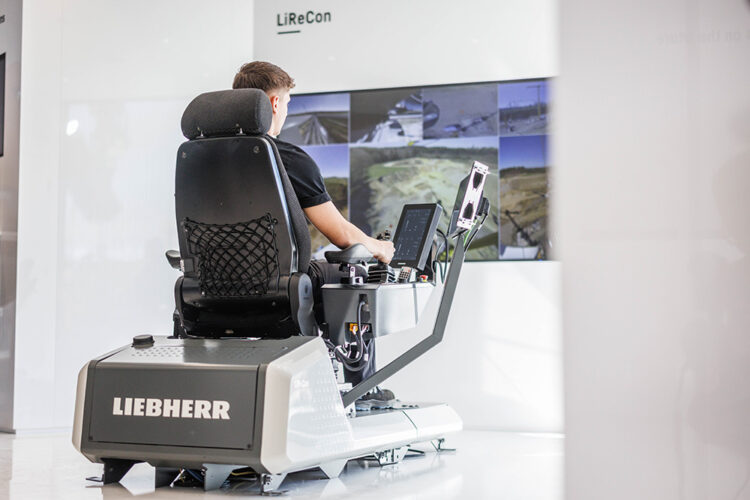 Liebherr’s innovative LiReCon Remote Control System is redefining the traditional ways of operating the machinery, introducing a “home office” possibility for operators