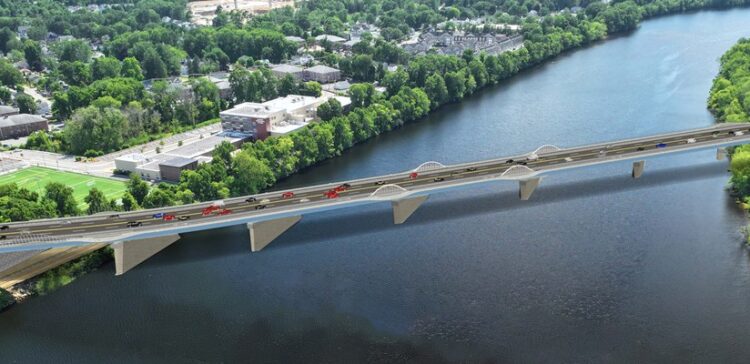 MassDOT has awarded the Rourke Bridge replacement project in Lowell to Skanska and Jacobs - image courtesy of Skanska