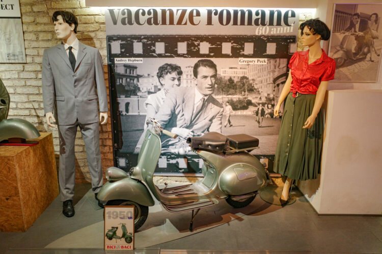 Classic Italian scooters at Rome’s Vespa Museum (image © Marktucan/Dreamstime)