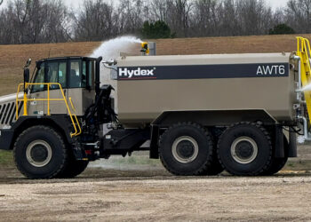 Customers can now order Rokbak haulers adapted by Hydex and Hills Machinery with water tanks for dust suppression duties