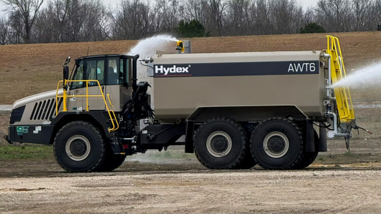 Customers can now order Rokbak haulers adapted by Hydex and Hills Machinery with water tanks for dust suppression duties