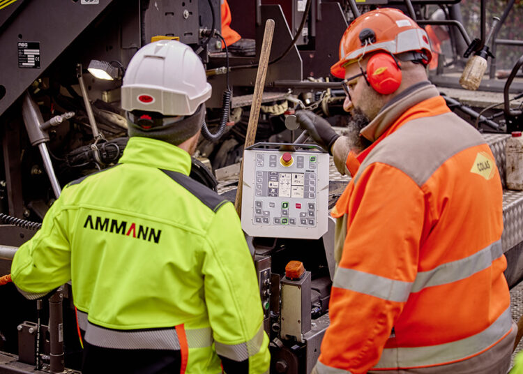 The paving crew continuously monitored performance and collected data
