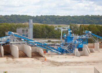 A new facility at Heidelberg Materials’ B&A facility near Bristol in the UK will recycle excavated materials for use as construction aggregates