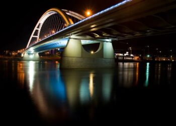 The Apollo Bridge in Bratislava was the only European project among the five finalists for the 2006 Outstanding Civil Engineering Achievement Award by the American Society of Civil Engineers (image © Dusipuffi/Dreamstime)