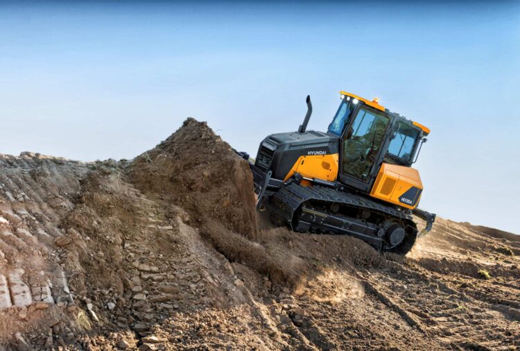 The new Hyundai HD130 dozer competes in the 13tonne class and can be used with advanced machine control tools