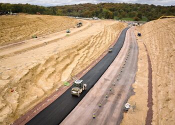 Work is being carried out in Gloucester for the A417 Missing Link project – image courtesy of National Highways