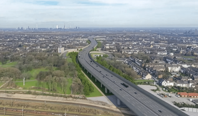 Traffic in the German city of Duisburg will flow more freely once a new Autobahn project is complete – image Copyright_Autobahn_GmbH