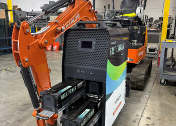 The relocatable charging package can be used with a variety of machines
