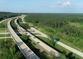 A new highway stretch in Texas provides a bypass around Diboll – image courtesy of Sacyr