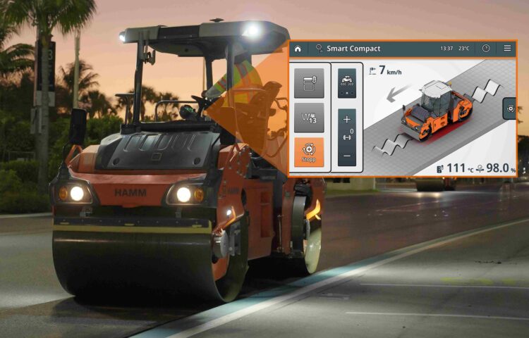 Sophisticated asphalt compaction is possible with Hamm’s latest machine