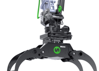 The new automatic quick coupler solution, SQ40, in this case mounted on the X07 tiltrotator