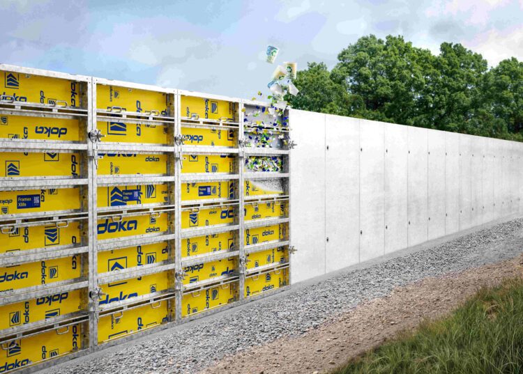 The Doka triple: SuperDek Slab Formwork, Xlife top Formwork Sheet and Shear Wall Climber with FormDrive