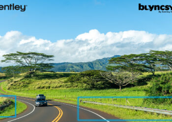 Bentley’s Blyncsy analytics solution collects high-resolution dash-camera imagery to help identify road hazards more quickly, including guardrail damage and vegetation encroachment (mage courtesy of Bentley Systems)