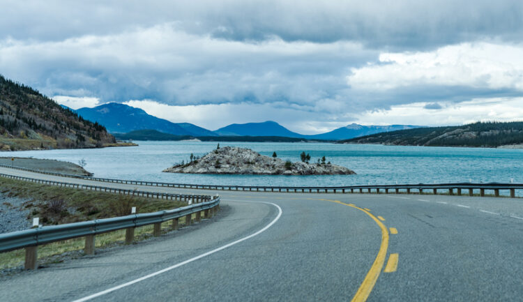 Highway 11 - the 318km-long David Thompson Highway in central Alberta: sections of the scenic route have been twinned in stages near the town of Sylvan Lake (image © Shawn Ccf/Dreamstime)