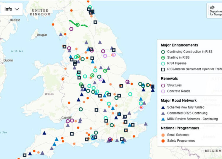 The UK Government is committing £127 billion to improving roads