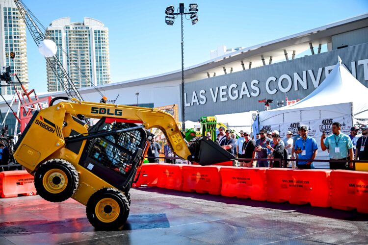 Jump for joy: the recent CONEXPO exhibition in Las Vegas was a turning point for Chinese wheeled loader manufacturer SDLG, now under the full ownership of Lingong Group (images courtesy SDLG/Lingong)
