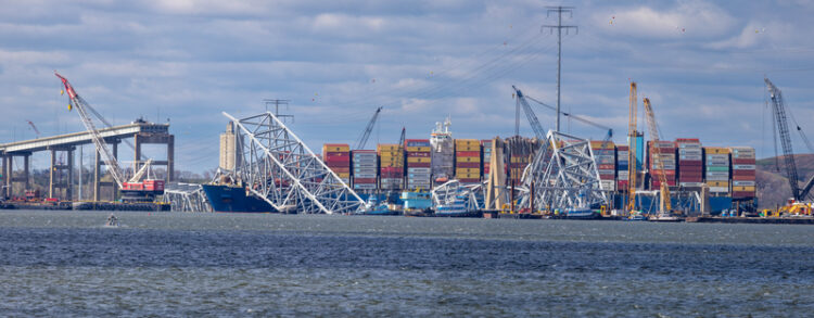 A new solution will have to be found for the replacement of the collapsed Francis Scott Key Bridge now that the contract with Kiewit has been terminated – image courtesy of © James Radja| Dreamstime.com