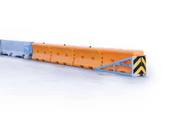 The TrafFix-developed SLED mini-E crash cushion for work zones has passed testing to EN1317-3 with Impact Severity Level A at 80kph (image courtesy TrafFix Devices)