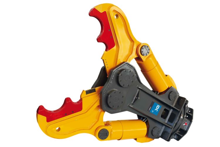 Indeco’s IDC 21 for excavators up to 20tonnes - force-at-tip of 90tonnes and a maximum jaw openings of up to 1,150mm (Image: Indeco)