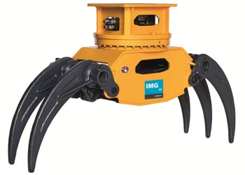 The IMG 10 H operates with a maximum cylinder pressure of 300 bar, a maximum cylinder oil flow rate of 50 litres/minute, a maximum rotation pressure of 100 bar (Image: Indeco)