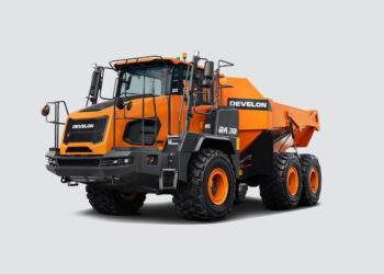 The cab of the latest Develon ADT is said to offer high visibility for the operator (image: Develon)