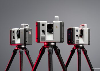 Three's a crowd: Leica claims their new Leica RTC laser scanners capture data faster and 35% more accurately than its nearest competitor (Image: Leica Geosystems)