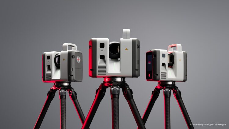 Three's a crowd: Leica claims their new Leica RTC laser scanners capture data faster and 35% more accurately than its nearest competitor (Image: Leica Geosystems)