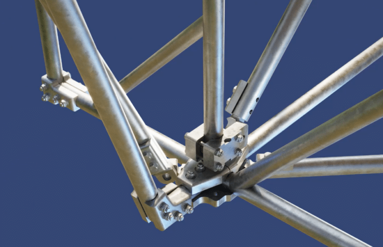 Multi-functional truss nodes: AeroTruss can reduce installation time, minimise structural loading and provide continuous controlled access beneath the deck  (Image: AeroTruss)