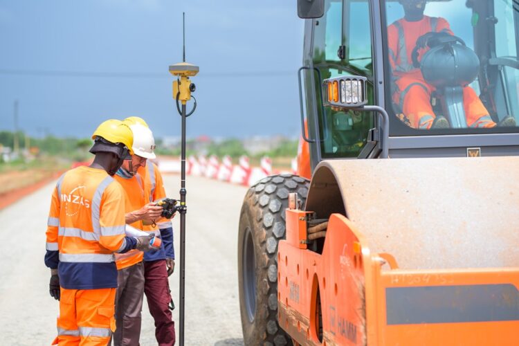 The use of technology from Topcon is helping make road construction more efficient for a key project in Ghana - (image: Topcon)
